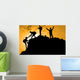 Mountain Climbing Sunset Wall Mural