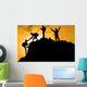 Mountain Climbing Sunset Wall Mural