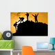 Mountain Climbing Sunset Wall Mural
