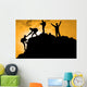 Mountain Climbing Sunset Wall Mural