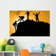 Mountain Climbing Sunset Wall Mural