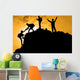Mountain Climbing Sunset Wall Mural