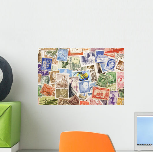 Postage Stamps from All Wall Decal