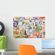 Postage Stamps from All Wall Decal