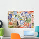 Postage Stamps from All Wall Decal