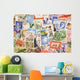 Postage Stamps from All Wall Decal