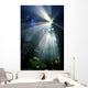 Sunlight Filtering Through Dense Forest Foliage Wall Mural