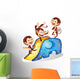 Monkeys and Slide Wall Decal