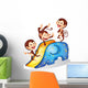 Monkeys and Slide Wall Decal