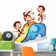 Monkeys and Slide Wall Decal