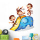 Monkeys and Slide Wall Decal