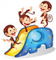 Monkeys And Slide Wall Decal