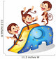 Monkeys and Slide Wall Decal
