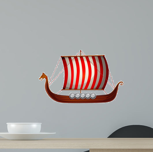 Viking ship Wall Mural