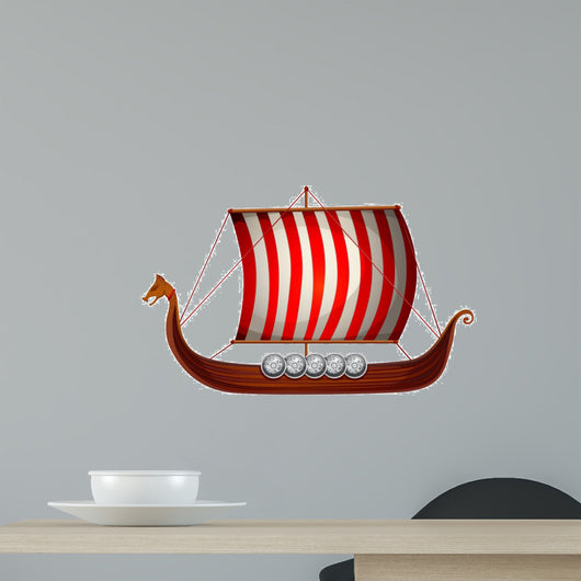 Viking ship Wall Mural