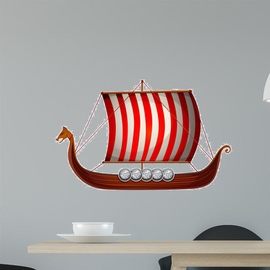 Viking ship Wall Mural