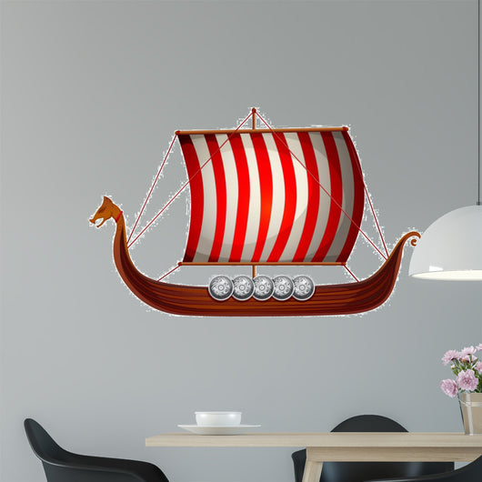 Viking ship Wall Mural