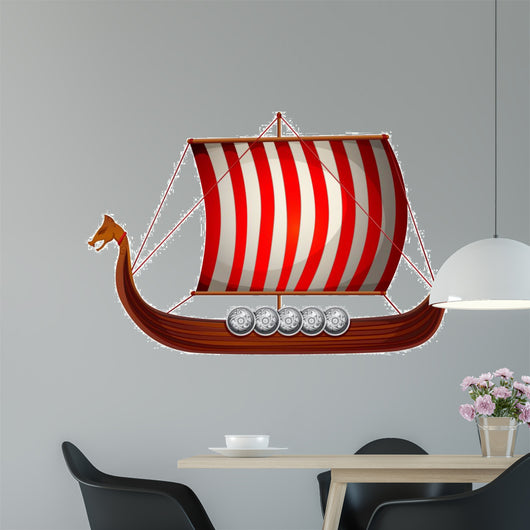 Viking ship Wall Mural