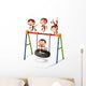 Monkey and Swing Wall Decal