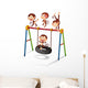 Monkey and Swing Wall Decal