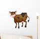 Brown Chocolate Cow Wall Decal