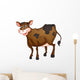 Brown Chocolate Cow Wall Decal