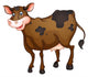 Brown Chocolate Cow Wall Decal