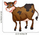 Brown Chocolate Cow Wall Decal