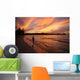 fiery sunset over the water in jamaica Wall Mural