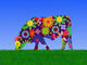 Psychedelic Cow Wall Decal