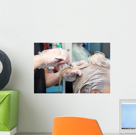 hair coloring in the salon Wall Mural