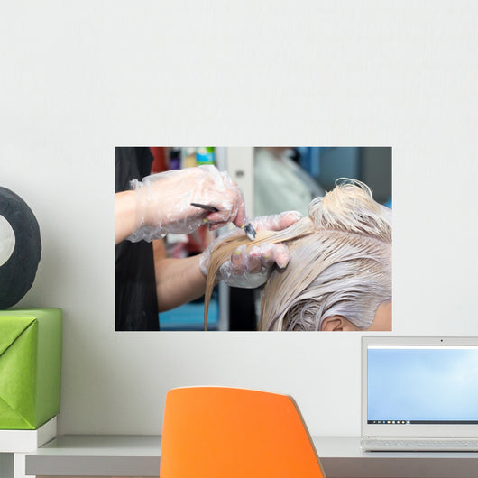 hair coloring in the salon Wall Mural