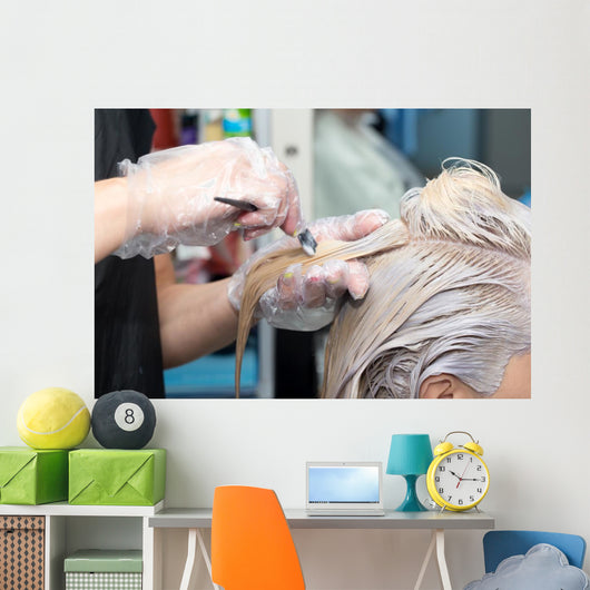 hair coloring in the salon Wall Mural