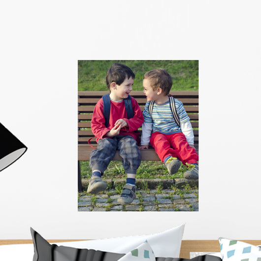 Two Young Friends Wall Decal