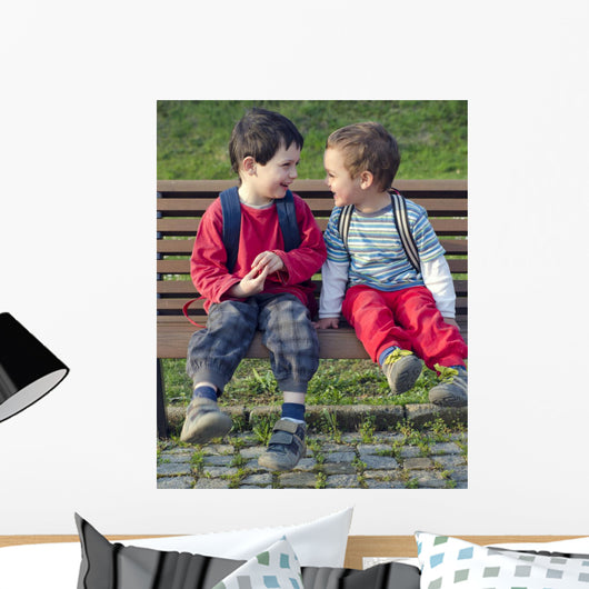 Two Young Friends Wall Decal