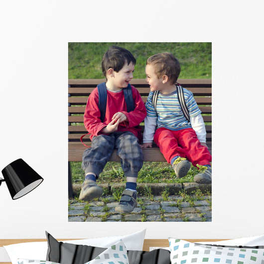 Two Young Friends Wall Decal
