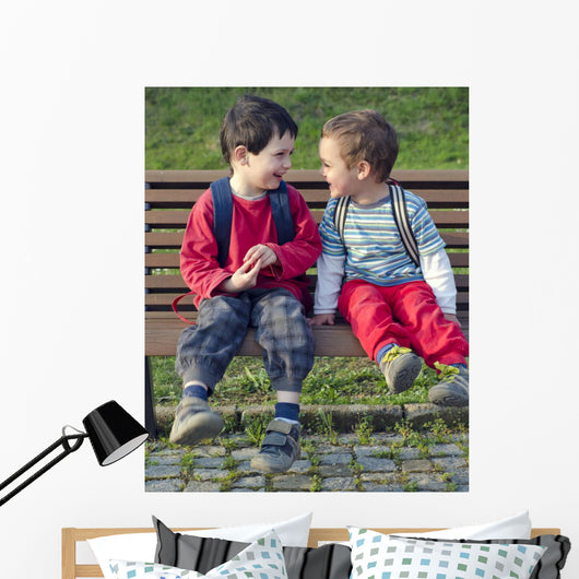Two Young Friends Wall Decal