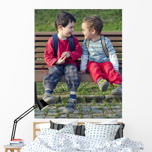 Two Young Friends Wall Decal