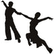 Two Classical Dancers Wall Decal