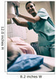 Happy Female Doctor with Wall Decal