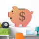 Piggy bank currency Wall Decal