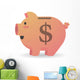 Piggy bank currency Wall Decal