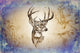 Antique Stag Art Drawing Handmade Nature Wall Decal 2