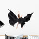 ballet female dancer in black satin Wall Decal