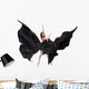 ballet female dancer in black satin Wall Decal