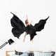ballet female dancer in black satin Wall Decal