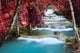 Beautiful Waterfall In Autumn Forest Wall Decal