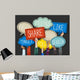 Hands Holding Speech Bubbles 2 Wall Decal