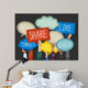 Hands Holding Speech Bubbles 2 Wall Decal