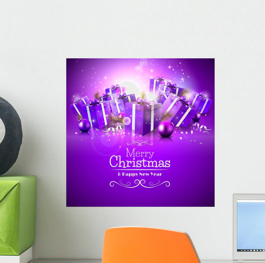 Luxury Christmas Greeting Card Wall Decal